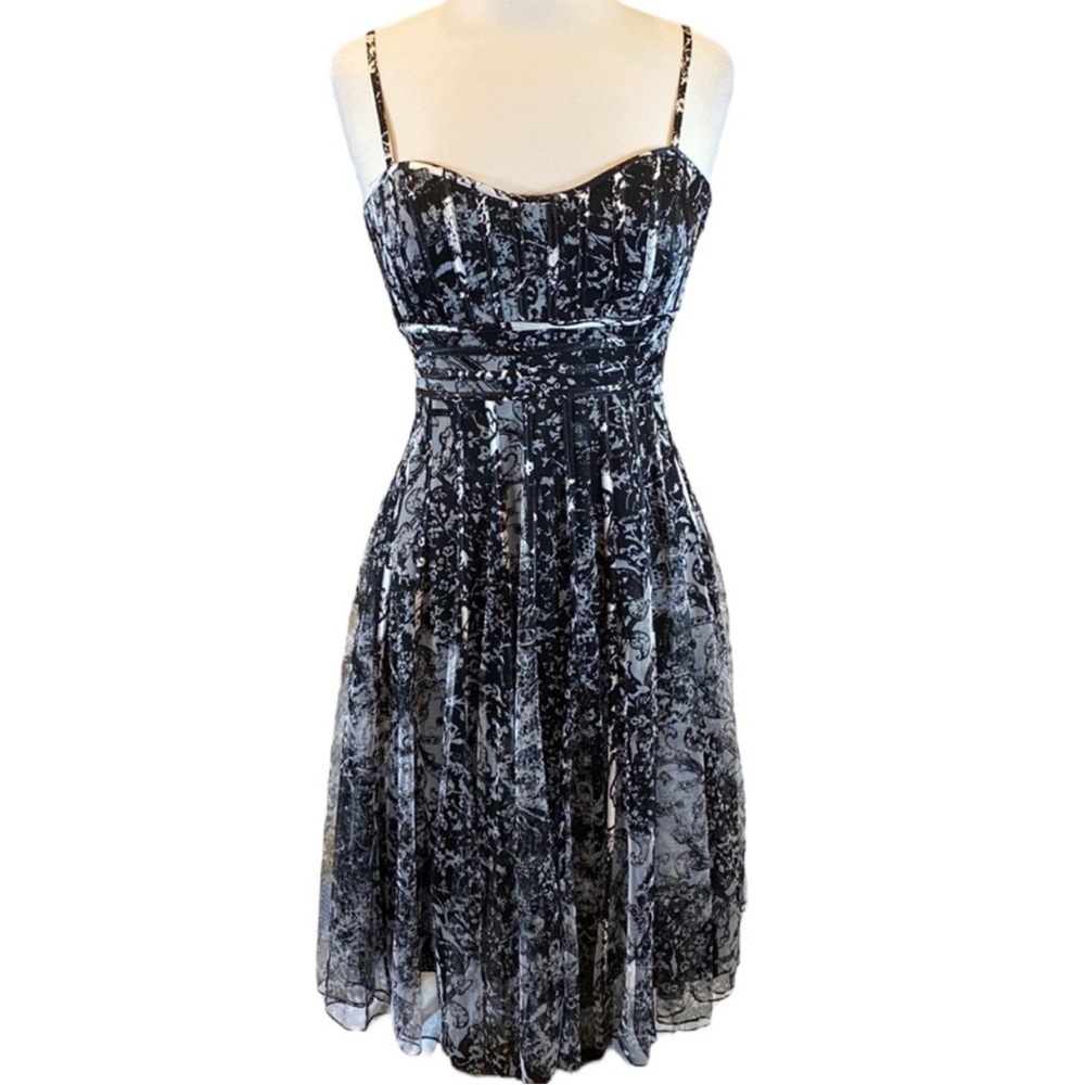 Js Collections Fit And Flare Net Overlay Dress - image 3